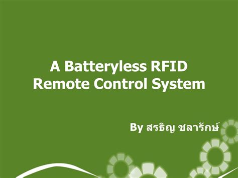 a batteryless rfid remote control system pdf|A batteryless RFID remote control system .